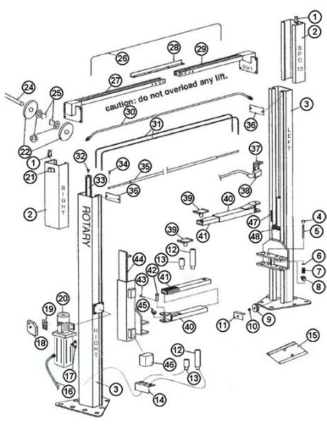 parts breakdown  rotary model spo lift svi international model parts breakdown rotary