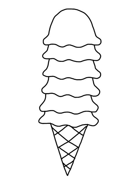 ice cream cones colouring pages