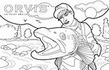 Orvis Trout Fishing sketch template