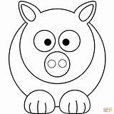 Pig Coloring Pages Cartoon Simple Face Printable Para Colorear Clipart Cerdo Color Clipartbest Az Library Print Animada Coloringbay Getcolorings Popular sketch template