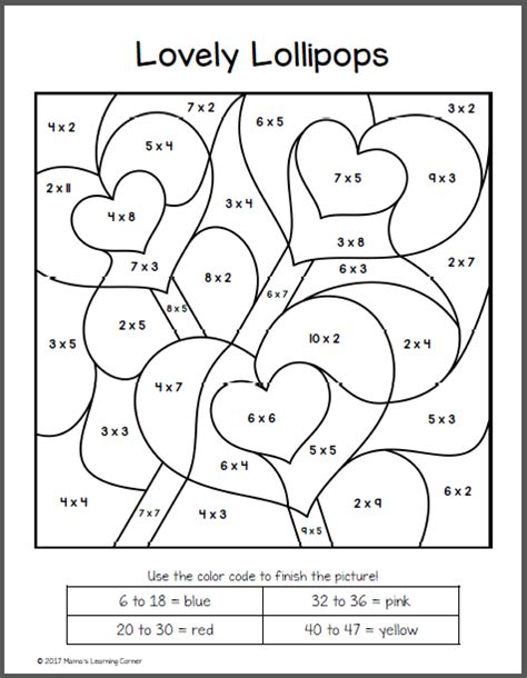 image result  valentines color  number valentine worksheets