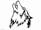 Wolf Howling Drawing Head Drawings Simple Pencil Outline Easy Wolves Cartoon Line Clipart Wings Clip Draw Cute Ausmalbild Baby Clipartmag sketch template