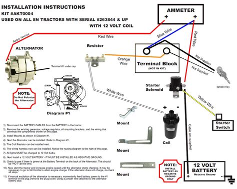 volt wiring diagram   ford tractor