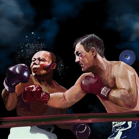 digital painting  fine art  boxing behance