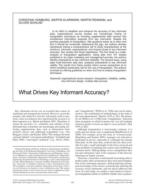 drives key informant accuracy