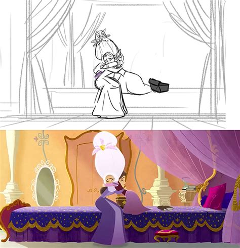 tangled the series storyboard and final result