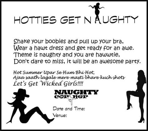 Hot And Naughty Theme Kitty Party Invitation Idea Kitty Party Themes