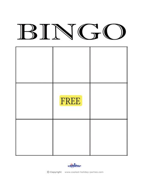 printable blank bingo cards template    midden printable