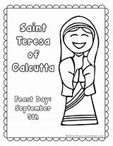 Teresa Coloring Calcutta Saint Mother Printables Pages Packet Printable Color Kids Reallifeathome Print Getcolorings Choose Board sketch template