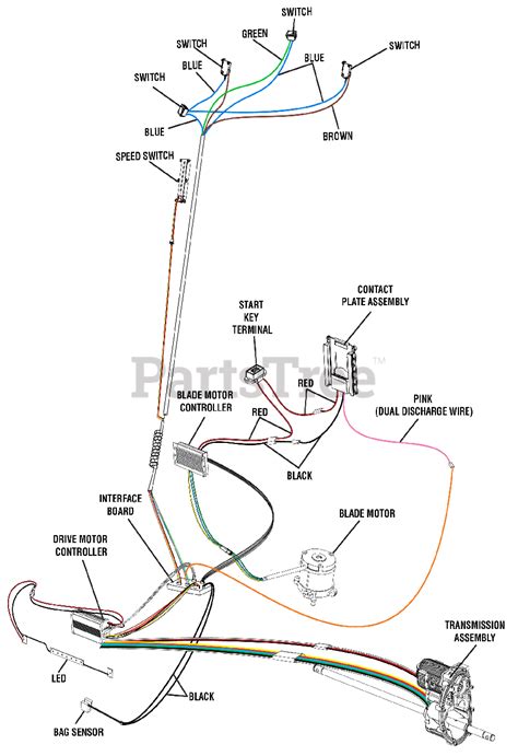 ryobi ry lm  ryobi  walk  mower rev    wiring diagram parts