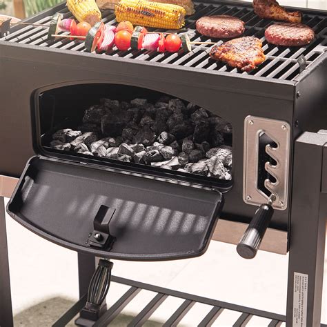 vonhaus charcoal bbq large american style barbecue grill smoker  ebay