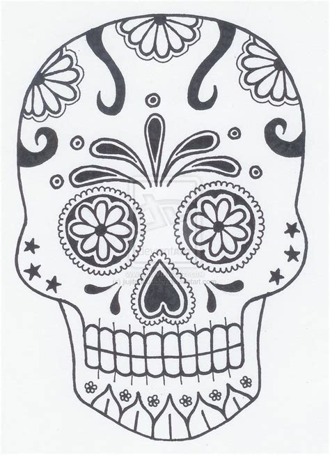 images  printable sugar skulls coloring  pinterest