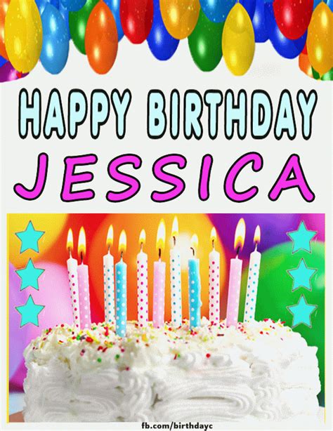 happy birthday jessica images gif