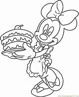 Minnie Mouse Coloring Birthday Cake Pages Printable Coloringpages101 Kids sketch template