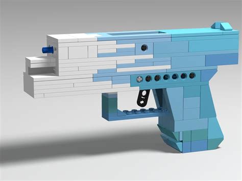lego blowback rubber band pistol blue fade instructions
