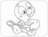 Coloring Duffy Pages Friends Bear Olu Disneyclips Ukulele Playing sketch template