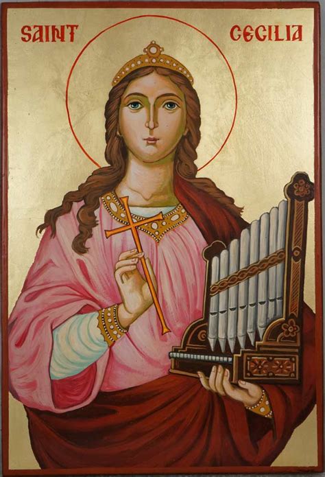 saint cecilia icon orthodox icons blessedmart