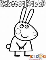 Rabbit Peppa Kidocoloringpages sketch template