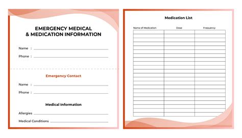 images   printable medication list  wallet