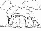 Coloring Prehistoric England Pages Stonehenge Getcolorings Monument Print 58kb 451px sketch template