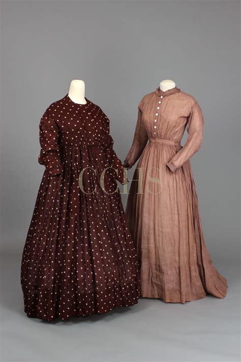 work dresses 1860 1870 cchs clf20 and 1982 5 3 respectively pioneer dress civil war dress