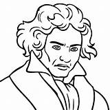 Beethoven Coloring Ludwig Van Great Pages Composer Color sketch template