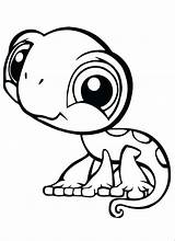 Coloring Pages Lizard Kids Big Cute Animals Eyes Reptiles Printable Colouring Cartoon Reptile Dragon Animal Lizards Eyed Drawing Small Unique sketch template