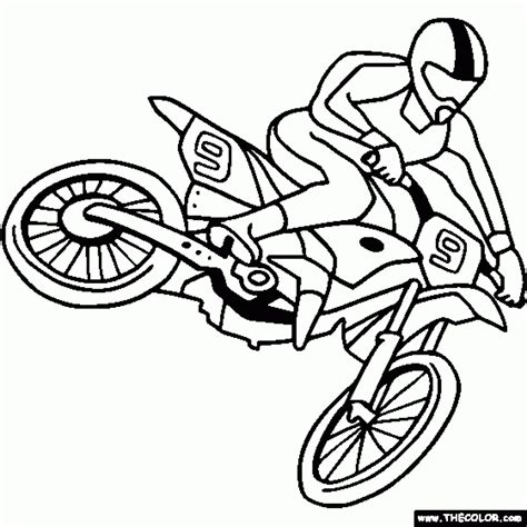 dirt bike coloring pages sketch coloring page
