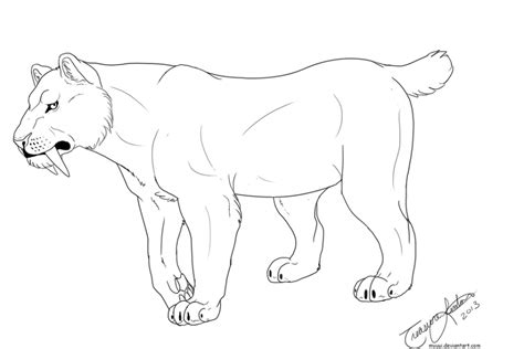 saber tooth tiger coloring pages  print