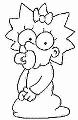Simpson Maggie Simpsons Coloring Pages Baby Print Utilising Button Gif Directly Grab Easy Also sketch template