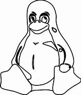 Tux Pinclipart Icon sketch template