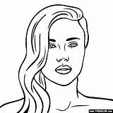 Coloring Scarlett Johansson Actress Pages Thecolor Famous Gif sketch template