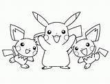 Coloring Pichu Pages Popular Pikachu sketch template