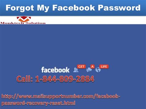 Forgot My Facebook Password 1 844 809 2884 Toll Free