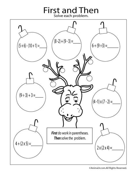 christmas math worksheets   graders loisary subtraction