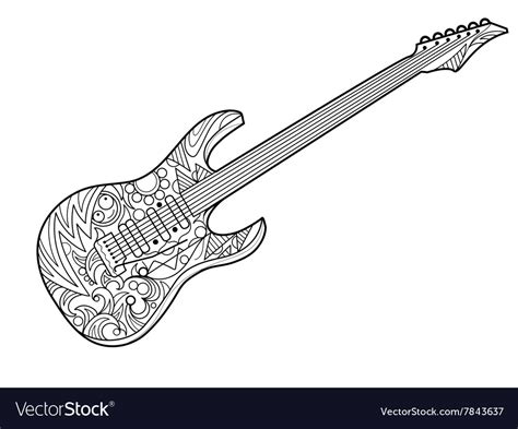guitar printable coloring pages