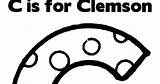 Clemson Coloring Pages Tigers Football Printable Template sketch template