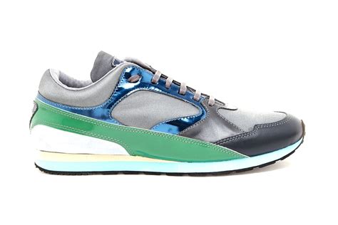raf simons contrasting leather suede  mesh sneakers hypebeast