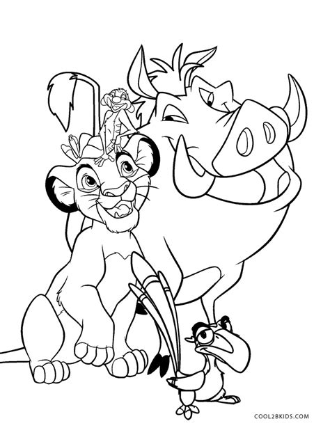 printable lion king coloring pages  kids