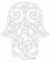 Hamsa Coloring Embroidery Patterns Eye Hand Without Pattern Color Template Paste Eat Don Colorear Printable sketch template