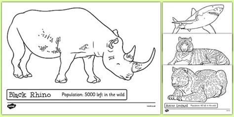 coloring pages endangered animals coloring pages