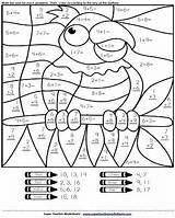 Worksheets Math Grade Addition Coloring sketch template