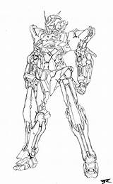 Exia Gundam Coloring Pages Ve Advanced Deviantart Rasiel Gn Xxx Sketch Template sketch template