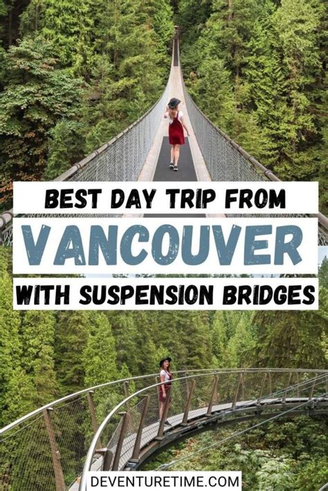 a person walking across a bridge with the words best day trip from