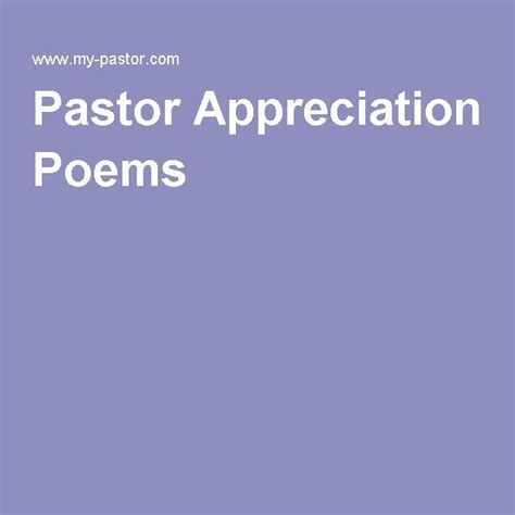 pastor appreciation poems pastor appreciation poems pastors
