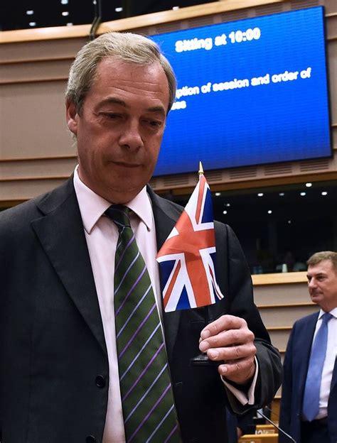 nigel farage  patriotic european parliament victory speech  flying  union flag