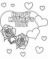 Mothers Coloring Printable Pages Happy Card Print Kids Grandma Mother Cards Greeting Disney Color Sheets Adults Getcolorings Roses sketch template