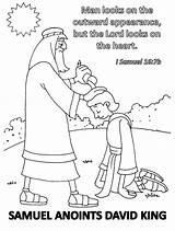 David Samuel Anoints Coloring King Pages Anointing Kids Sketch Template sketch template