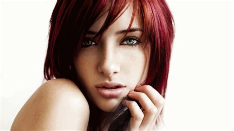 wallpaper face redhead model long hair black hair mouth susan