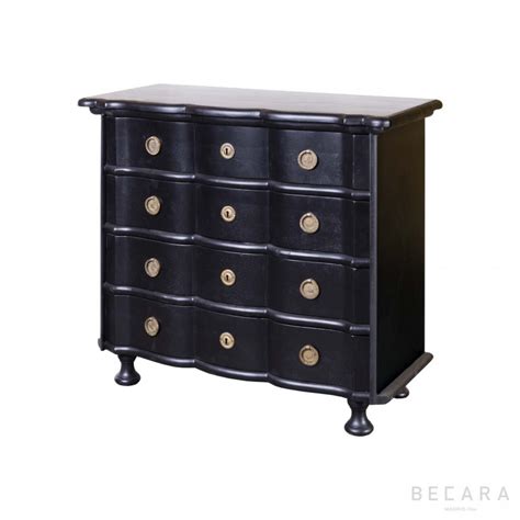 black wooden chest  drawers